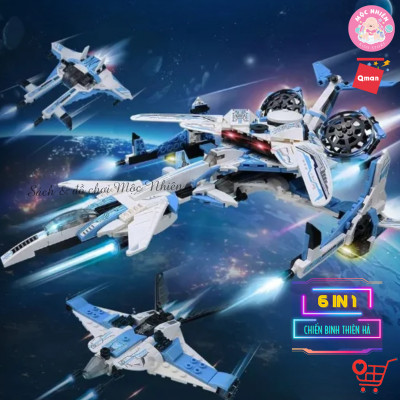 Đồ Chơi Lắp Ráp Xếp Hình Qman 41106 - Biệt Đội Tiên Phong - Máy Bay Chiến Đấu Thiên Hà