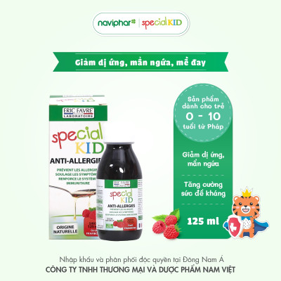 TPBVSK Special Kid Anti-Allergies - Hỗ trợ làm giảm các triệu chứng của dị ứng mẩn ngứa, nổi mề đay (125ml) [Siro – Nhập khẩu Pháp]