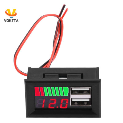 Đồng Hồ Đo Điện Áp Ắc Quy 12V-80V Có Sạc USB - Sản Phẩm Loại Tốt Bền Bỉ, Dễ Lắp