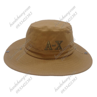 Mũ tai bèo nam thêu chữ A-X nón tai bèo lính vành rộng giúp chống nắng tốt với chất liệu vải cotton tốt mềm mại dễ thấm