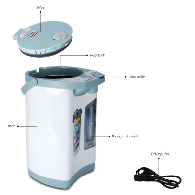 Bình Thuỷ Điện Gali GL-5050A Dung tích 5L nhỏ gọn, Thân bằng nhựa nguyên sinh cao cấp, lòng trong bằng Inox 304 dày chất lượng. Hàng chính hãng chất lượng cao bảo hành 24 tháng.