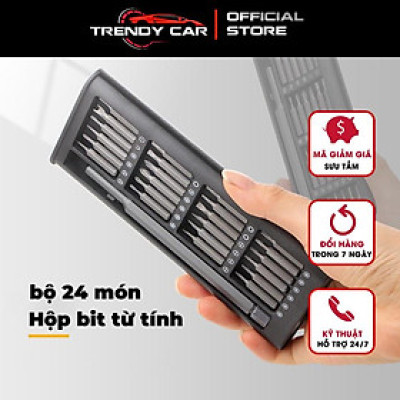 Bộ tua vít đa năng mini 24 đầu và 1 cán xoay chất liệu thép từ tính cao cấp sửa chữa máy móc, điện tử cỡ nhỏ