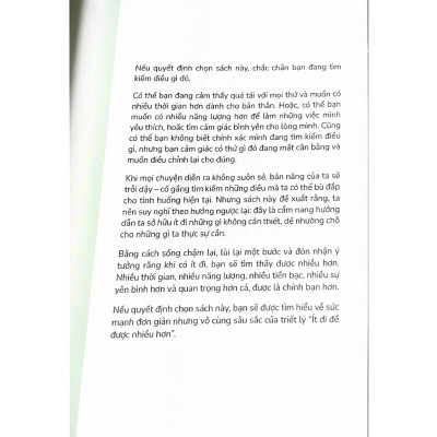 Ít Đi Để Được Nhiều Hơn - Vanlangbooks