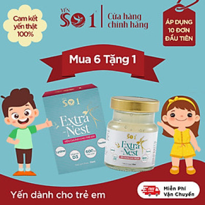 [6 Lọ Yến 70ml] Yến Số 1 Chưng Sẵn Dành Cho Trẻ Em, Yến Tươi 600mg Bổ Sung Vitamin D3