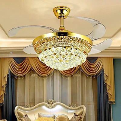 Quạt trần đèn Pha lê giấu cánh Q03