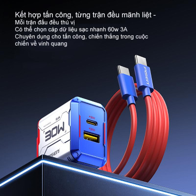 Sạc Nhanh Pisen Quick - Gundam Gamer G1 PD30W GaNUltra 1C1A - Pisen CC1000