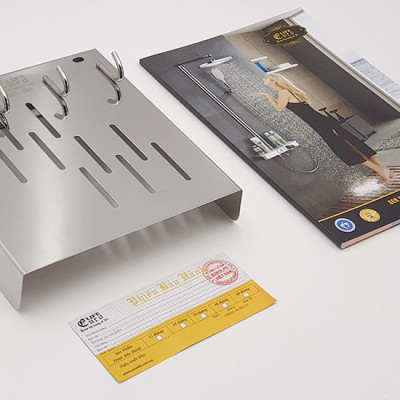 Kệ cài dao - muỗng Inox SUS 304 Eurolife EL-K6 (Trắng - bạc)