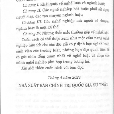 Nghề Luật và cơ hội nghề nghiệp cho người học luật