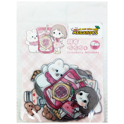 Bộ 40 Sticker Cô Gái Abu Chi Chi Và Đồ Uống - Telado MSTZ-22/4-7 (Mẫu Màu Giao Ngẫu Nhiên)