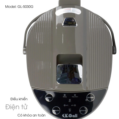Bình Thuỷ Điện Gali GL-5030G Dung tích 3L nhỏ gọn, Thân bằng nhựa nguyên sinh cao cấp, lòng trong bằng Inox 304 dày chất lượng. Hàng chính hãng chất lượng cao bảo hành 24 tháng.