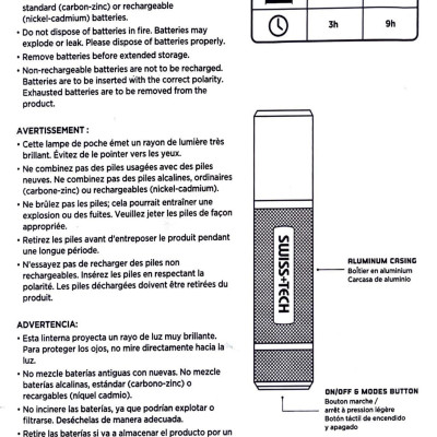 Đèn Pin LED Cao Cấp 420 Lumen SWISS+TECH ST031005 - Hàng chính hãng