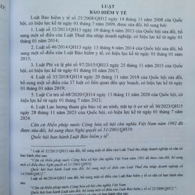 Sách Luật Bảo Hiểm Y Tế sửa đổi bổ sung năm 2024 – Hệ Thống Các Văn Bản Quy Định Chi Tiết Thi Hành (V2529T)