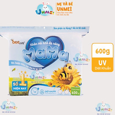 (Túi Tiết Kiệm) Khăn Khô, Khăn Vải Khô Đa Năng Mama 600g (Kích Thước 15x18cm) - Thương Hiệu BeeVN Mama