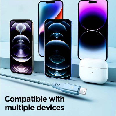 Cáp Sạc Nhanh Pisen Quick Magipi Magloop Lightning USB-C 27W 1m - Màu Đen