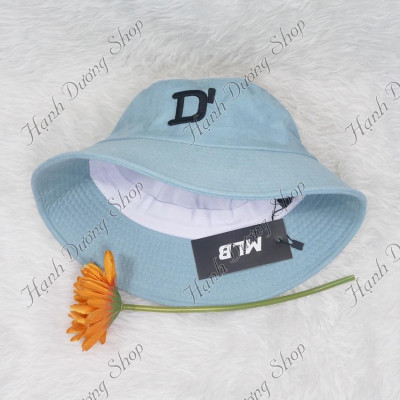 Nón bucket nhung nón bo nhung sớ nhuyễn thêu chữ D