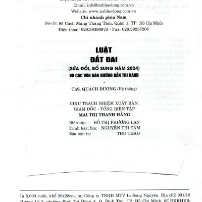 Luật Đất Đai Và Các Văn Bản Hướng Dẫn Mới Nhất