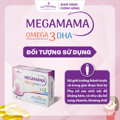 Viên uống Megamama hỗ trợ bổ sung vitamin và khoáng chất thiết yếu cho mẹ và bé (30 viên) - Nutramed