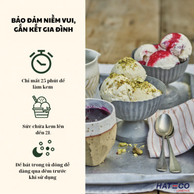 [Hàng Chính Hãng] Máy làm kem và sữa chua 2 trong 1 Cuisinart ICE-30BCHK 2L