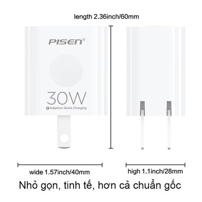 Sạc Nhanh Pisen Quick 30W 1C1A