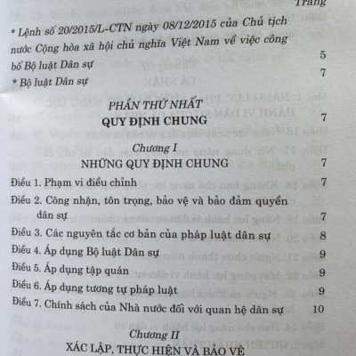 Bộ Luật Dân Sự ( Hiện Hành )