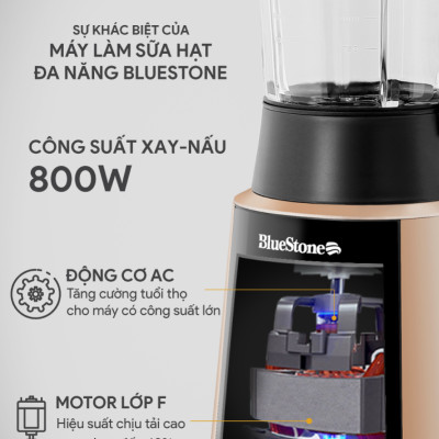 Máy Xay Nấu Sữa Hạt Đa Năng BlueStone BLB-6033 - Công suất 800W - 9 chương trình nấu - Bảo hành 24 tháng - Hàng chính hãng
