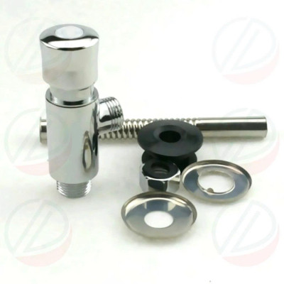 Van Bồn Tiểu Nam Xả Tiểu Nhấn Inox Phủ Crome Bóng - Kiểu ống xả thẳng, tự ngắt tiết kiệm nước