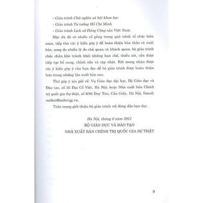 Combo Giáo Trình Lịch Sử Đảng Cộng Sản Việt Nam + Giáo Trình Tư Tưởng Hồ Chí Minh (Dành Cho Bậc Đại Học Hệ Không Chuyên Lý Luận Chính Trị) - Bộ mới năm 2021