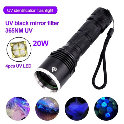 Đèn pin sạc cầm tay tia cực tím (UV) cao cấp Terino D113-UV (365nm, 20W)- Hàng chính hãng