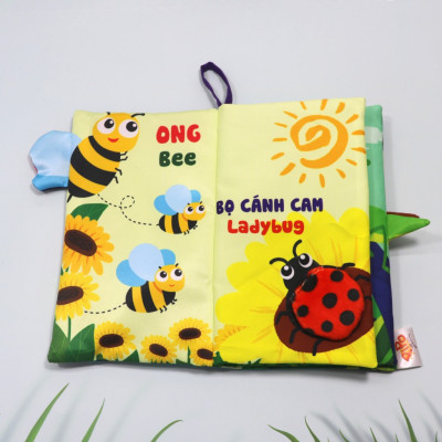 Sách Vải Tương Tác Cho Bé Đoán Đuôi Con Vật - Thế Giới Côn Trùng