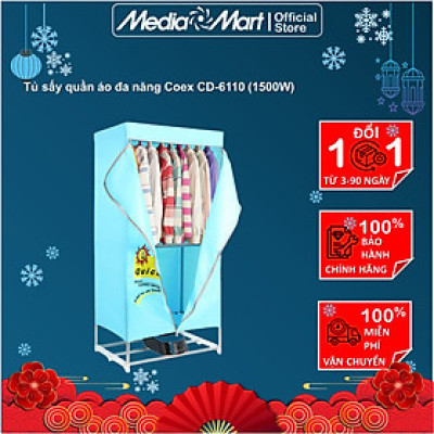 Tủ sấy quần áo đa năng Coex CD-6110 (1500W). Hàng chính hãng Bảo hành 24 tháng