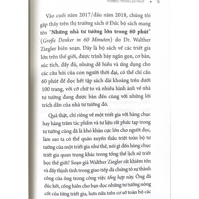 Những Nhà Tư Tưởng - Hobbes Trong 60 Phút - Vanlangbooks