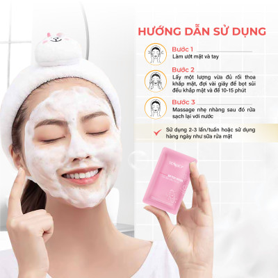 Mặt nạ sủi bọt thải độc Sennio Nano Phyto Detox Mask dưỡng ẩm trắng da gói 5ml SNO 808-48
