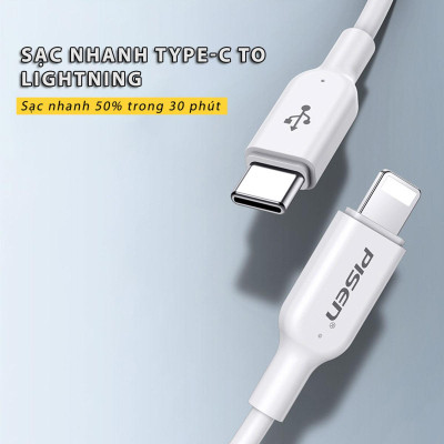 Cáp Sạc Mr White Lightning USB-C 1 m - Pisen CL-PD-1000