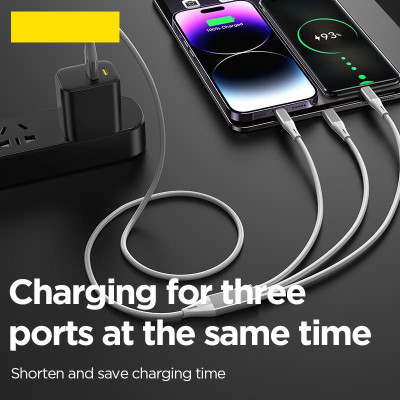 Cáp Sạc Pisen Fast 3-In-1 (Lightning/USB-C/Micro) USB-A 1.8m Anti-break