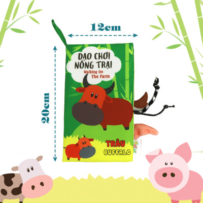 Sách Vải Tương Tác Cho Bé Đoán Đuôi Con Vật 
