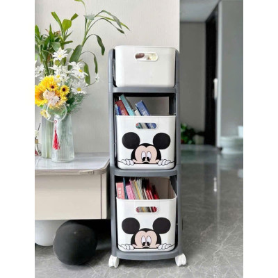 Kệ Nhựa 2-3 Tầng Để Đồ MicKey - Kệ Để Mỹ Phẩm, Văn Phòng Phẩm, Gia Vị Nhà Bếp Đa Năng - HÀNG CHÍNH HÃNG MINIIN