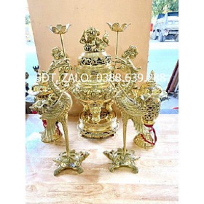 ĐỈNH ĐỒNG NGŨ SỰ CAO 45 CM CHẤT LIỆU BẰNG ĐỒNG