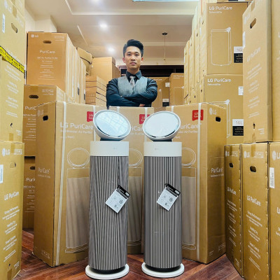 [GIÁ TẠI KHO] Máy lọc không khí LG PuriCare AeroBooster AS55GGSY0 - Bảo Hành 12 Tháng - Hàng chính hãng LG