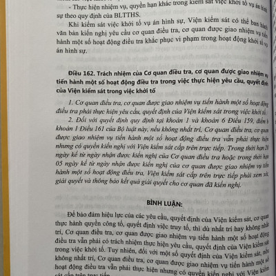 Bình Luận Khoa Học Bộ Luật Tố Tụng Hình Sự Năm 2015 Được Sửa Đổi, Bổ Sung Năm 2021 