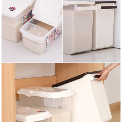 Thùng đựng gạo Inomata cao cấp 10kg kèm ca đong - Nội địa Nhật
