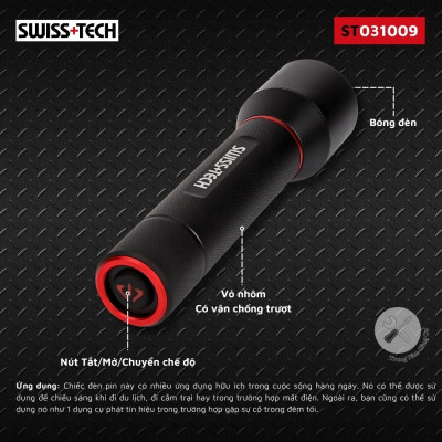 Đèn Pin LED Cao Cấp SWISS+TECH ST031009 ( 500 Lumen ) - Hàng chính hãng
