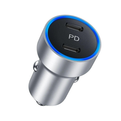 Tẩu sạc Choetech C0054  nhanh trên ô tô 2 cổng Type C 40W (hàng chính hãng)