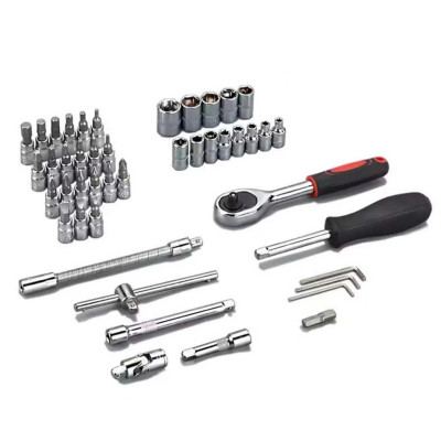 Bộ Dụng Cụ Mở Bu Lông Ốc Vít Sửa Chữa Ô Tô Xe Máy Đa Năng (46 Chi Tiết, Mạ Chrome, Chuẩn 1.4 Inch) - HÀNG CHÍNH HÃNG MINIIN