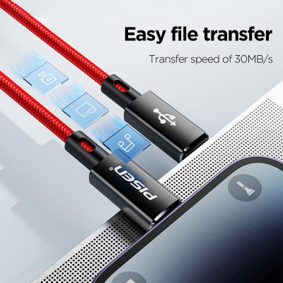 Cáp Sạc Nhanh Pisen Quick Platinum Lightning USB-C 1m