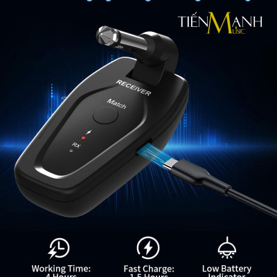 Bộ Thu Phát Guitar Không Dây UHF Konix WF01 Wireless System Hàng Chính Hãng