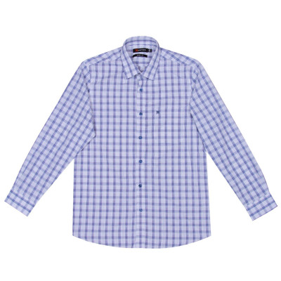 Áo sơ mi nam KHATOCO dài tay kẻ caro A1MD468T1-CNCR120-2407-D