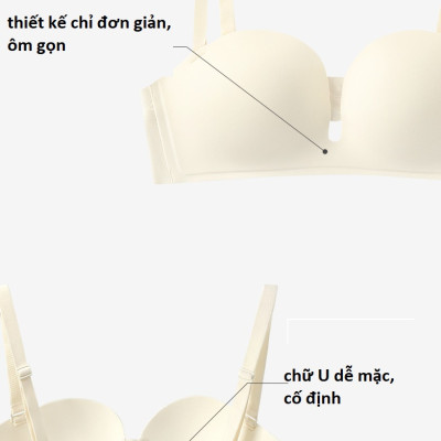 Áo ngực , đồ lót liền mạch đặc biệt push-up thoải mái, Bề mặt vải bóng trơn chống trượt siêu thoải mái bra