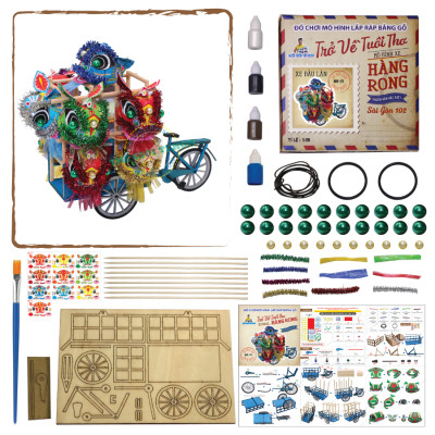 MÔ HÌNH TỰ LẮP RÁP DIY SÀI GÒN XƯA - XE LÂN - HR11