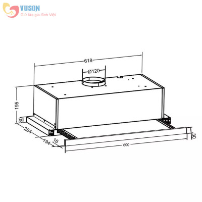 Máy Hút Mùi Eurosun 60AF85S - Hàng chính hãng
