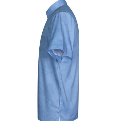 Áo sơ mi nam KHATOCO ngắn tay họa tiết A1MN468T2-CNIN578-2608-N